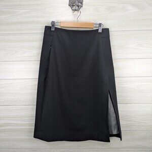 AKRIS Pencil Skirt in Wool Double-Face with Zip Pocket